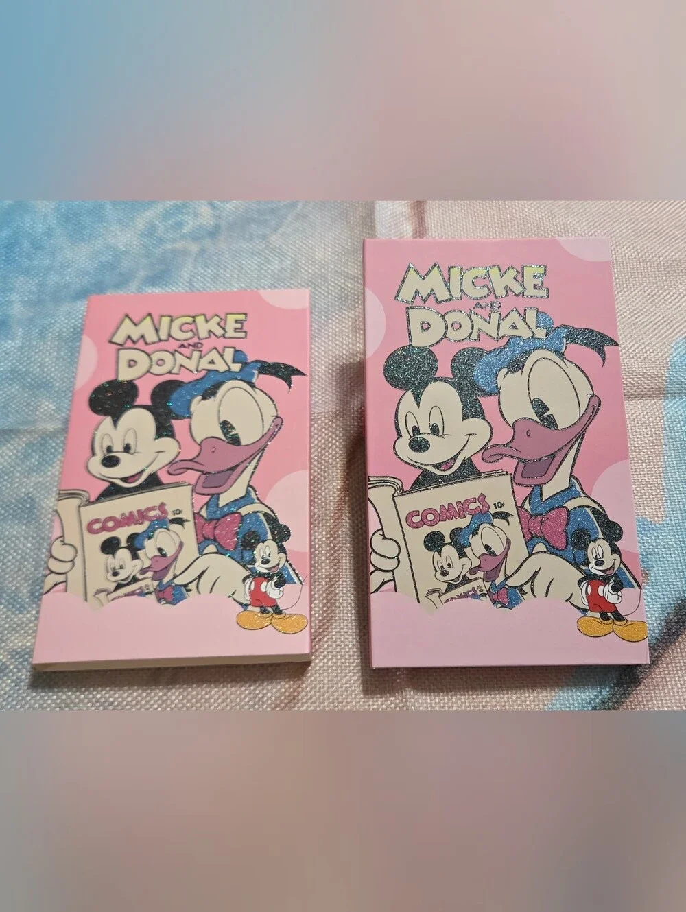 Disney-Themed Pink Eyeshadow Palette with Mixed Shimmers